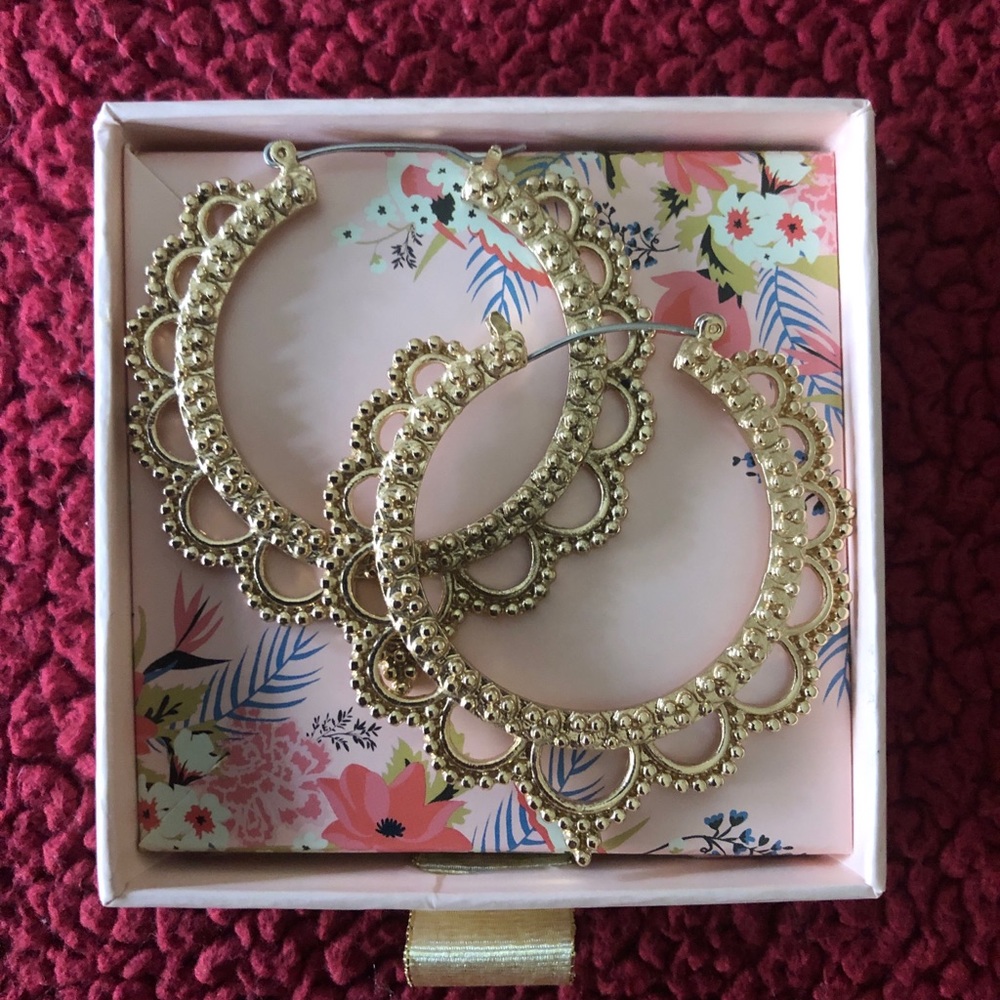 Gold hoop earrings Festival Ready